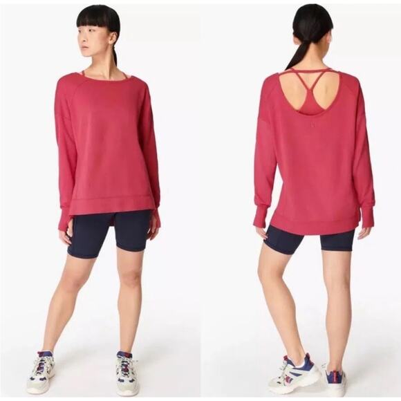Sweaty Betty Women’s After Class Active Sweatshirt Size XS Tayberry Pink - Picture 2 of 8